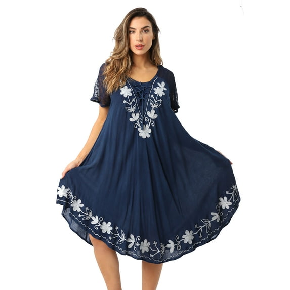 Dresses for Women (Dark Denim, X-Large)