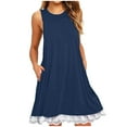 thumbnail image 1 of Dresses for Women Fashion Summer Casual Round-Neck Sleeveless High Waist Mini Dress Women's Casual Sleeveless, 1 of 4