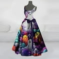 thumbnail image 1 of Dresses for Women Print Flared Sleeveless Tunic Maxi Dress Purple M, 1 of 3