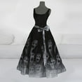 thumbnail image 1 of Dresses for Women Halloween Print Flared Sleeveless Tunic Sun Dress Black L, 1 of 3