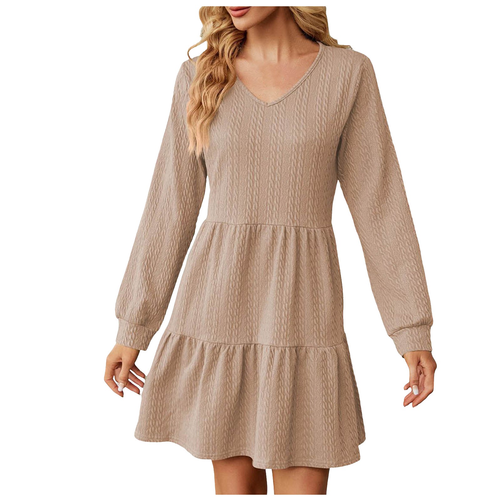 Dresses for Women Long Sleeve Casual Loose Fit Fall Fashion Dress