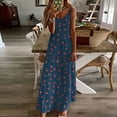 thumbnail image 1 of Dresses for Women Sleeveless Plus Size Under $10 Print Sleeveless Round Neck Dress Casual Long Dresses, 1 of 5