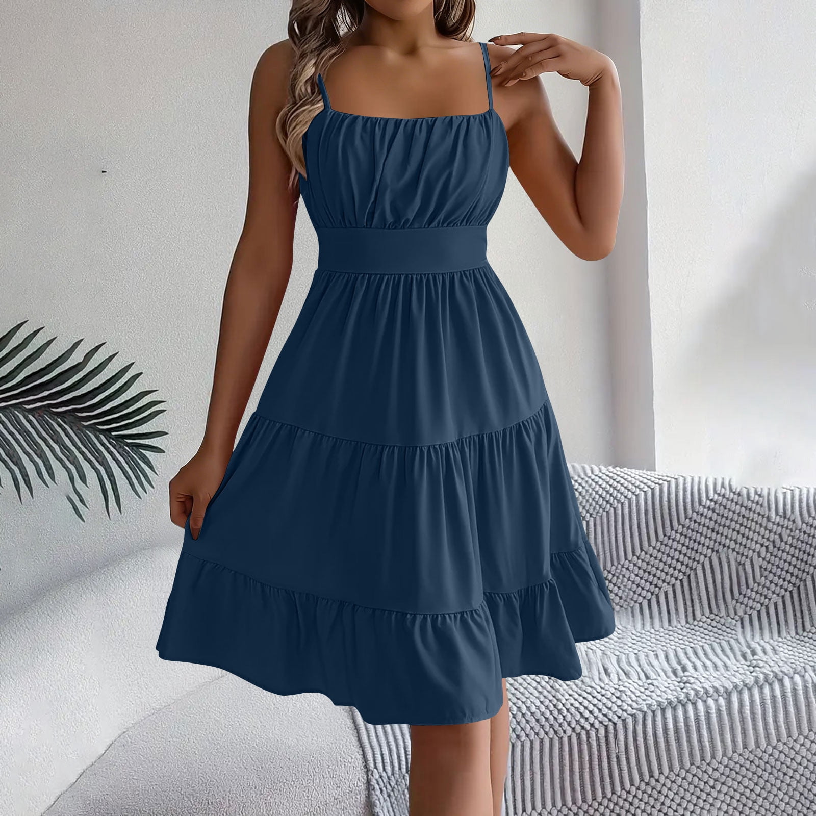 layered pleated dress T139022 LAYERED SLEEVE PLEATED DRESS N by Nancy