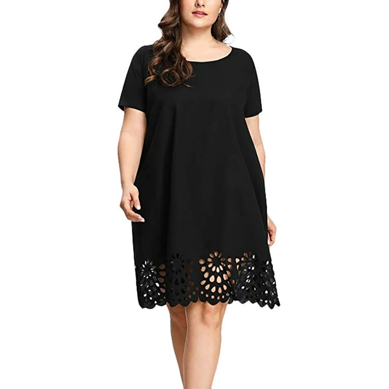 Dresses for Women Summer Wedding Guest Short Sleeve Plus Size
