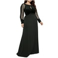 thumbnail image 1 of Dresses for Women Wedding Guest Maxi Dress Crew Neck Plus Size Mesh Long Sleeve Sequin Sexy Trendy Cocktail Party L-4XL, 1 of 6