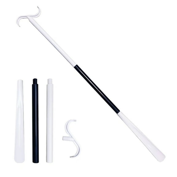 Dressing Aid Rod Stick Shoe Horn Sock Remover, Usavan Extendable Long Handle Dressing Stick, Detachable Travel Design for Arthritis Mobility Assistance Easy Dressing