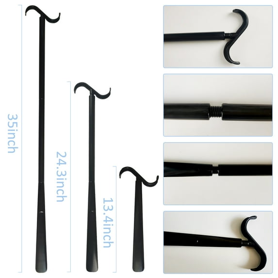 Dressing Aid Stick for Elderly Disabled Long Handle Durable Multi Purpose Assist Tool No Bend Needed