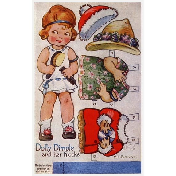 Dressing Doll. Dolly Dimple Poster Print By Mary Evans Picture Librarypeter & Dawn Cope Collection
