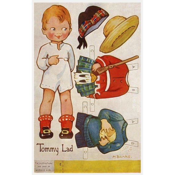 Dressing Doll. Tommy Lad Poster Print By Mary Evans Picture Librarypeter & Dawn Cope Collection