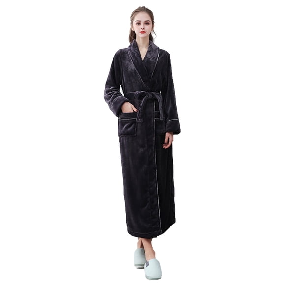Dressing Gown Mens, Bathrobes For Women Men's Soft Flannel Warm Bathrobe Long Robe For Womens Nightgown Ladies Pajamas Sleepwear Nightgowns Kimono Cute Christmas Present