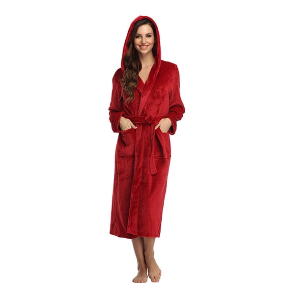 Dressing Gown Womens Hooded, Bathrobes  Women Mens Luxury Ladies Nightgowns Long Robes Lightweight Soft  Flannel Plush Bath Robe Kimono Couples Bathrobe Warm Sleepwear