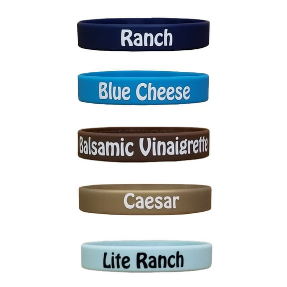 Dressing Kit A: Squeeze Bottle Labels: (1) Ranch, (1) Blue Cheese, (1) Vinaigrette, (1) Caesar, and (1) Lite Ranch