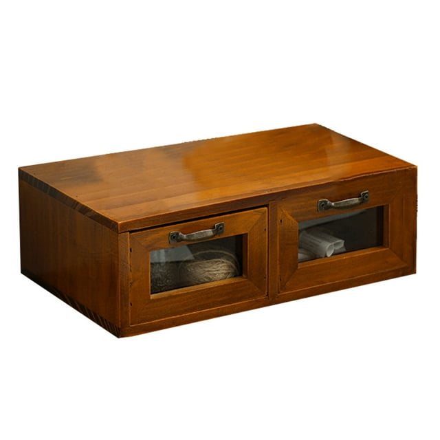 Dressing Table Shelf Desktop Storage Case Monitor Stand Storage Drawers