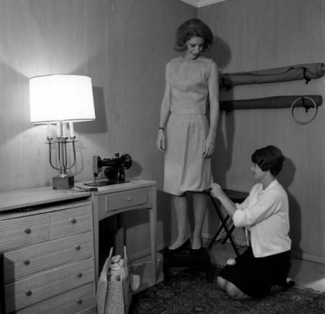 Dressmaker fixing  dress Canvas Art -  (18 x 24)