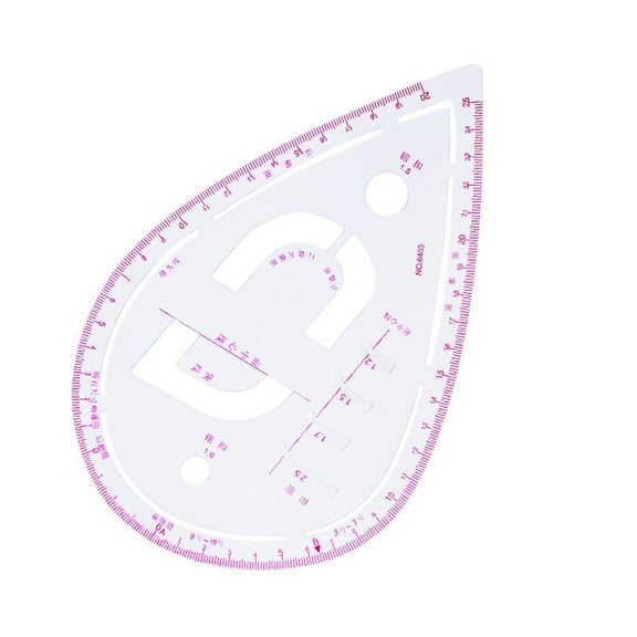 Dressmaking Drawing Template Tool French Curved Ruler Craft Sewing Tool Multifunctional Measure Ruler Clear Scale