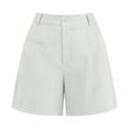 thumbnail image 1 of Dressy 2026 Summer Shorts For Women Elastic High Waisted Wide Leg Business Casual Work Shorts With Pockets Office Professional Pants, 1 of 7