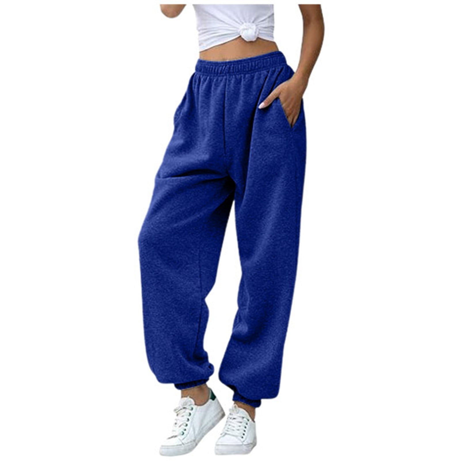 Dressy Capri Pants for Women High Waist Baggy with Drawstring Straight