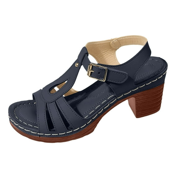 Fukaraa Casual Dressy Sandals Women Flat Open Toe Ankle Strap Summer Shoes