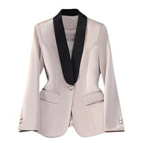 Dressy Suit Blazer for Women Color Contrast Fashion 2025 Formal Work Business Jackets Slim Fit Comfy Casual Outfits