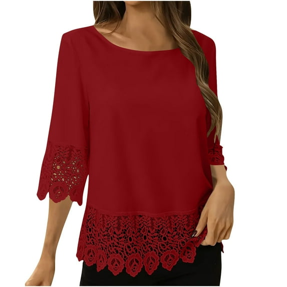 Dressy Summer Tops for Women 2025 Summer Blouses for Women Plus Size T-Shirts Loose Fit V Neck Clearance Deals