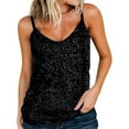 thumbnail image 1 of Dressy Tank Tops for Women Women Sexy Sequin Camisole Tank Top Sparkly Blouse For Holiday Outfits Tank Top, 1 of 7