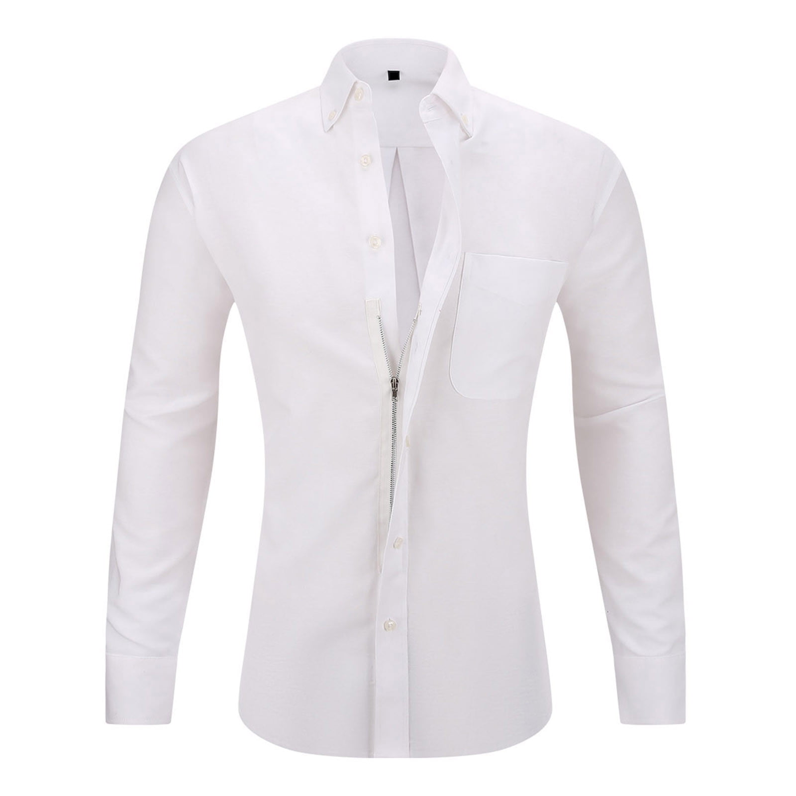 Dressy Tops for Men Long Sleeve Blouses Business Office Work Shirts ...