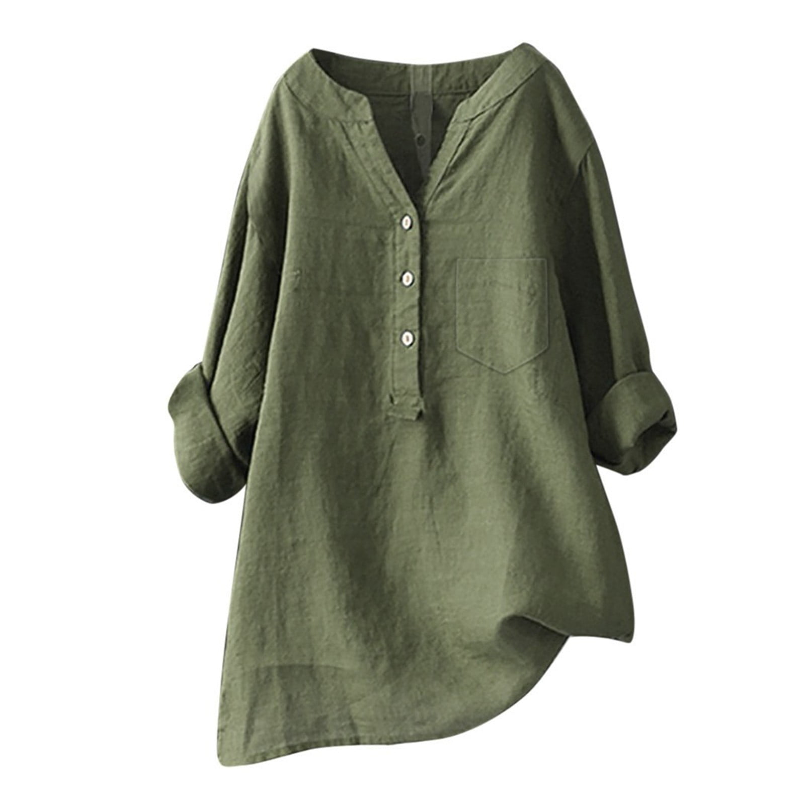 Green Schiffli Long Cotton Shirt For Women