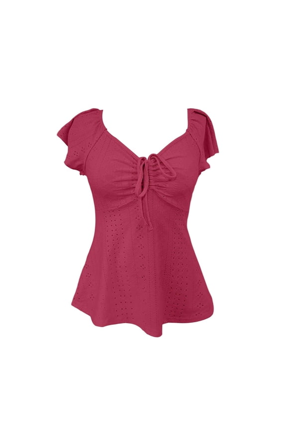 Dressy Wrap Tunic Low Cut Blouse Plus Size Spring Clothes Dressy Wrap Tunic Low Cut Blouse Flowy Tops V Neck Low Cut Tops Spring Tops Oversized Blouses Summer Shirts For Wome