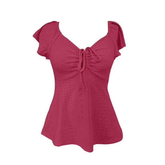 Dressy Wrap Tunic Low Cut Blouse Plus Size Spring Clothes Dressy Wrap Tunic Low Cut Blouse Flowy Tops V Neck Low Cut Tops Spring Tops Oversized Blouses Summer Shirts For Wome