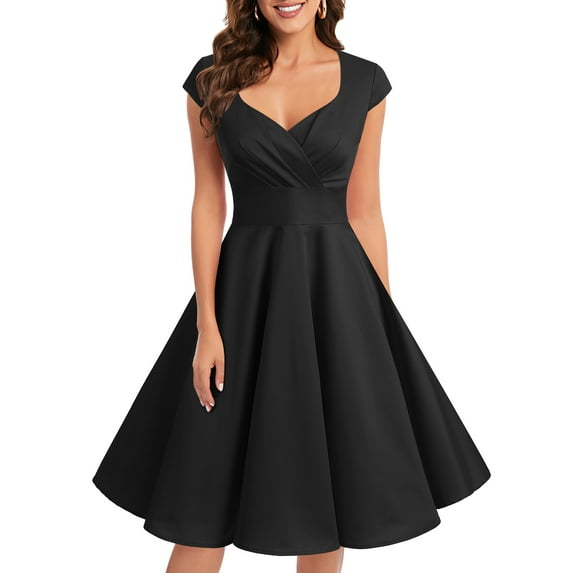 Dressystar Women 1950s Retro Vintage Short Dress Female Cocktail Party Swing Dress