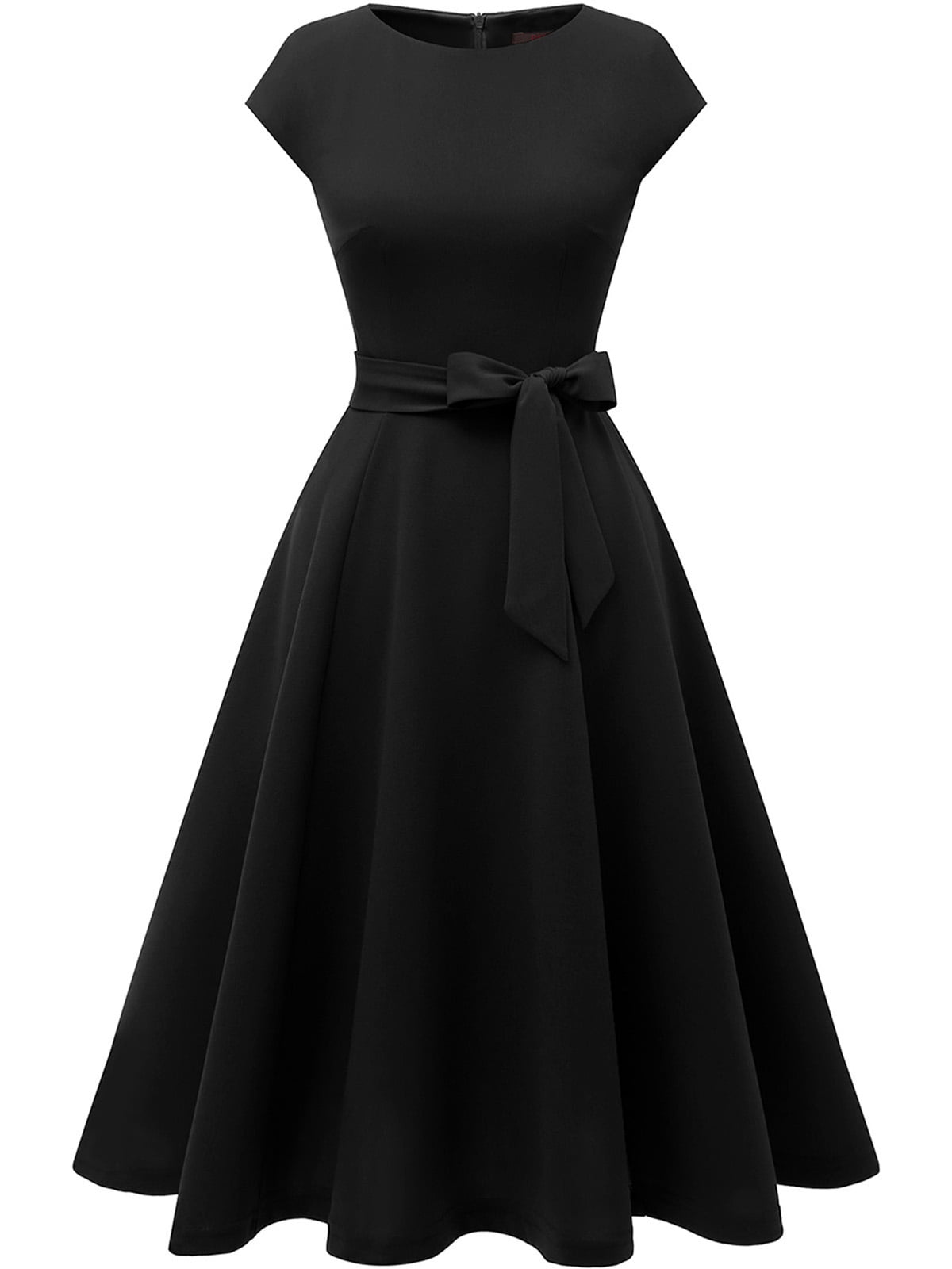 Dressystar Women Casual Tea Dress Female Vintage aLine Swing Midi