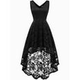 thumbnail image 1 of Dressystar Women Floral Lace Bridesmaid Dress Sleeveless Hi-Lo Swing Cocktail Party Dress, 1 of 6