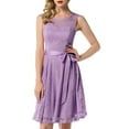 thumbnail image 1 of Dressystar Women Floral Lace Cocktail Party Dress Female Knee Length Bridesmaid Dress, 1 of 7