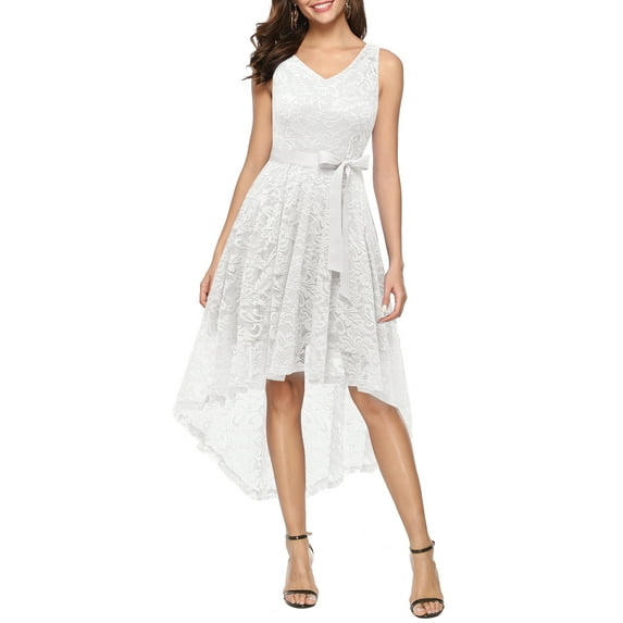 Dressystar Women Floral Lace Homecoming Dresses Female Knee-Length Bridesmaid Dress