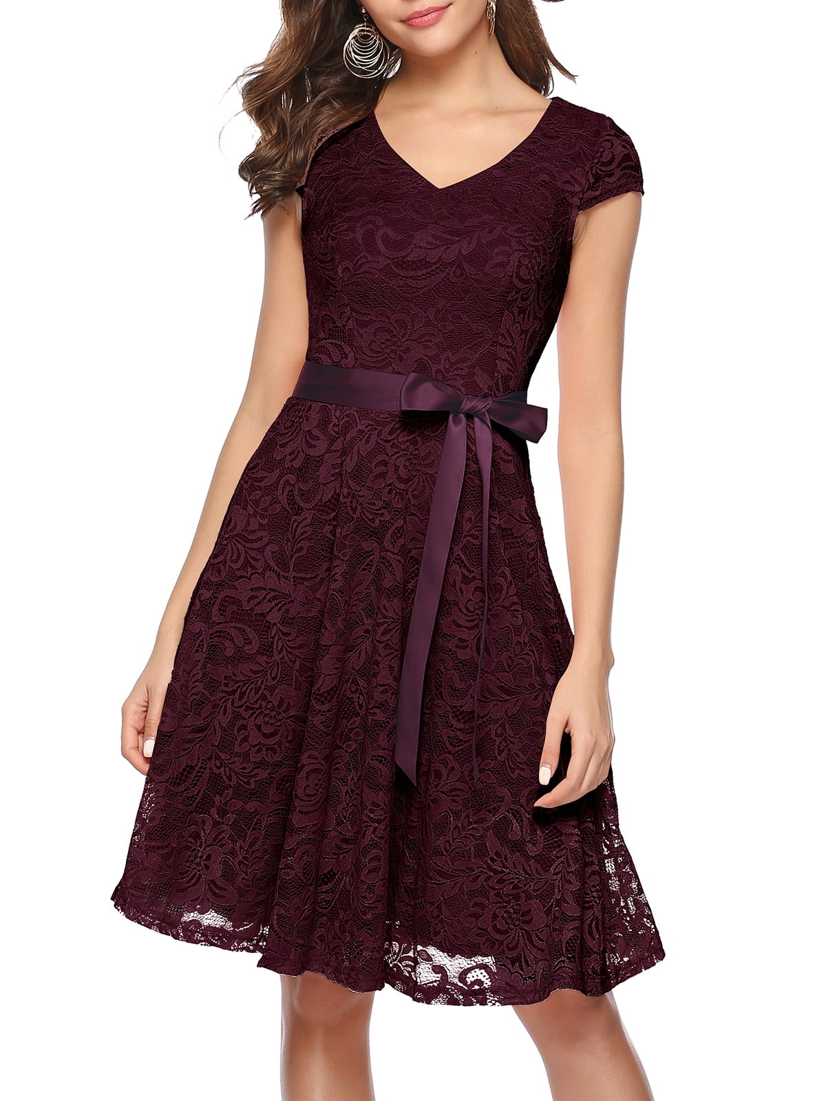 Women Cap Sleeve Cocktail Dress Short Wedding Party Formal Gown Party Dress c3135