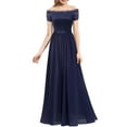 thumbnail image 1 of Dressystar Women Floral Lace Wedding Bridesmaid Dress Female Off Shoulder Maxi Party Dresses, 1 of 7