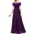 thumbnail image 1 of Dressystar Women Floral Lace Wedding Bridesmaid Dress Female Off Shoulder Maxi Party Dresses, 1 of 7