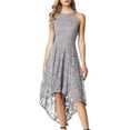 thumbnail image 1 of Dressystar Women Halter Floral Lace Cocktail Party Dress Female Knee Length Bridesmaid Dress, 1 of 10