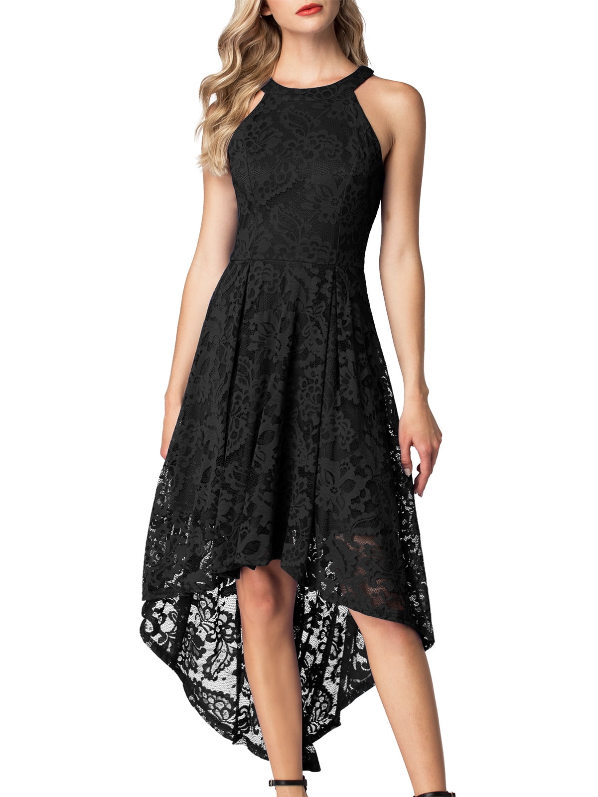 chinese dress ladies Purple Lace Midi Dress | Formal Lace Dress