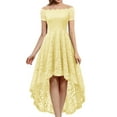 thumbnail image 1 of Dressystar Women Lace Bridesmaid Dress Female Knee-Length Hi-Lo Cocktail Party Dress, 1 of 10