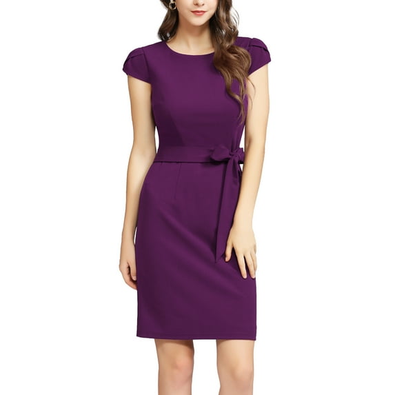Dressystar Women Retro 1950s Style Casual Dress Wrap Business Cocktail Formal Pencil Dress