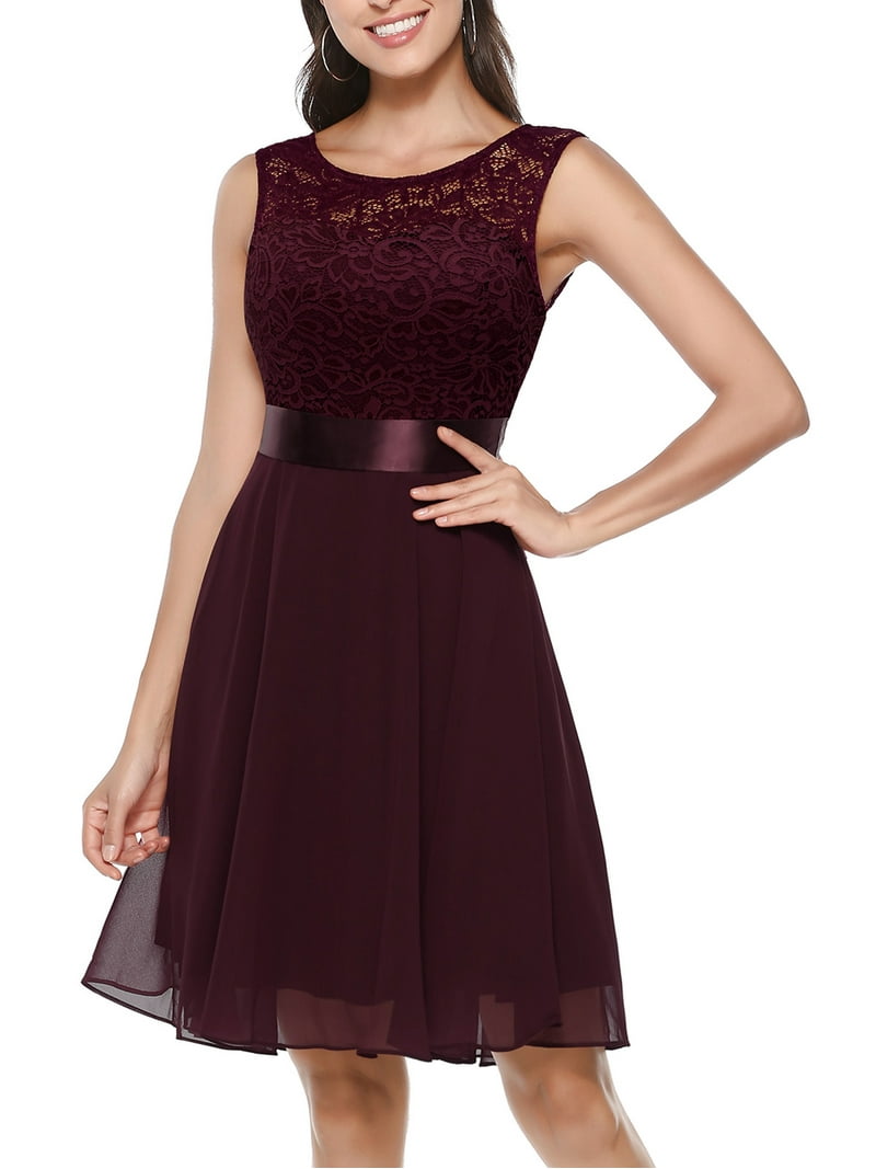 short brown bridesmaid dresses Lovely Burgundy Lace Short Bridesmaid Dresses With Spaghetti-Straps –  Newinlook main image 0