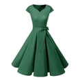 thumbnail image 1 of Dressystar Women Vintage Tea Dress Cap-Sleeves Swing Cocktail Prom Party Dress, 1 of 7