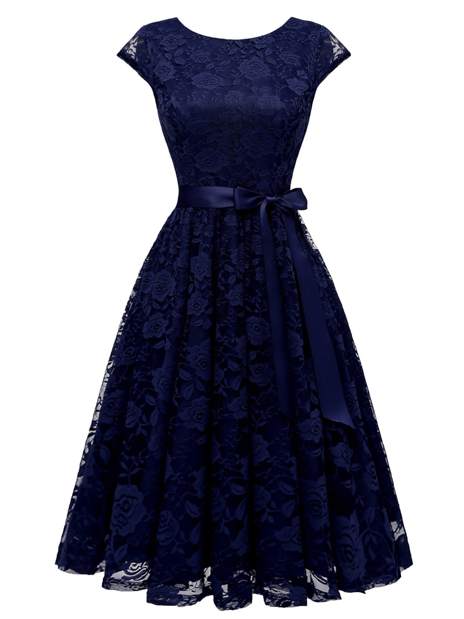 Dressystar Women's Floral Lace Short Bridesmaid Dress Cap-Sleeve Wedding  Formal Party Dress - Walmart.com