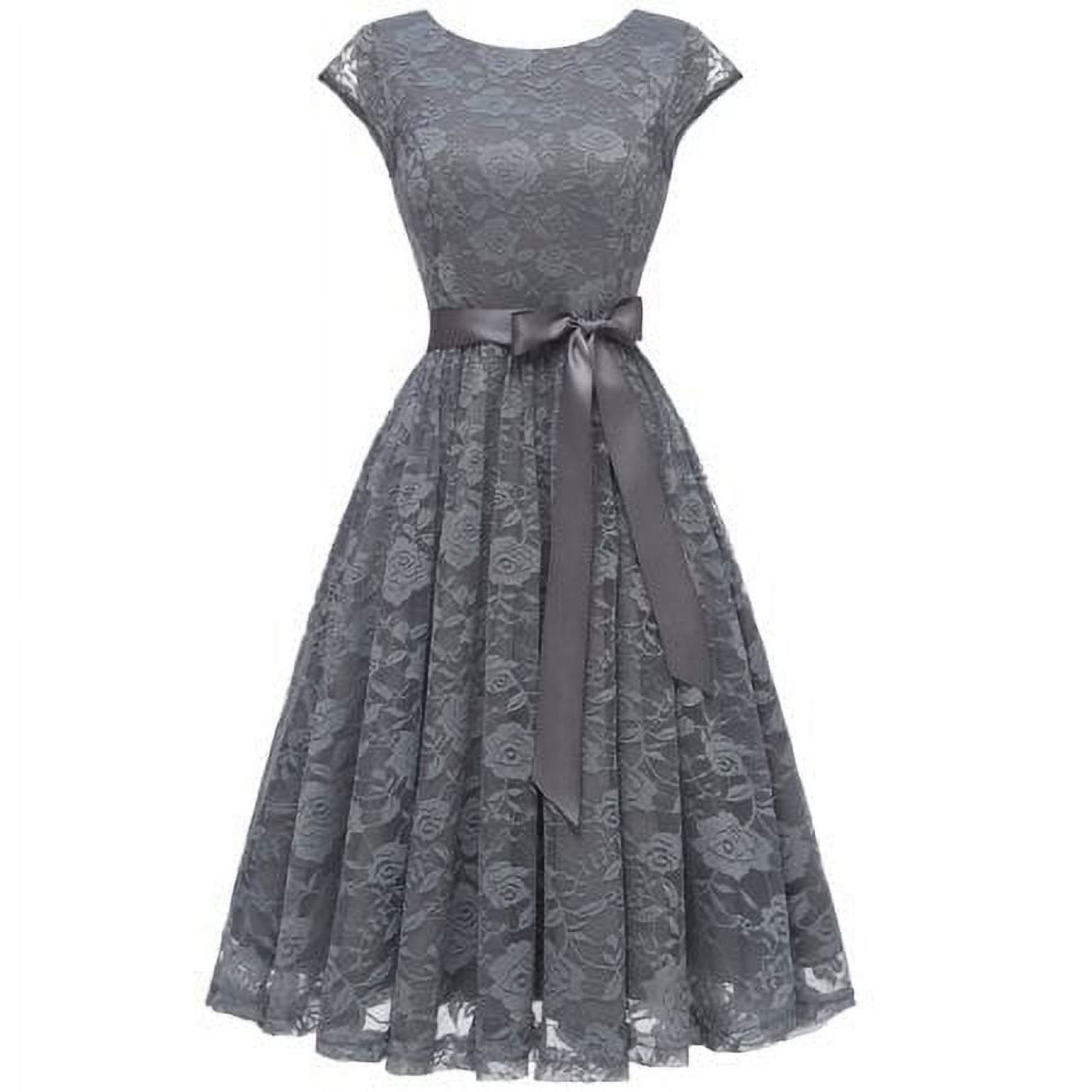 Dressystar Women's Floral Lace Formal Maxi Dress - Bridesmaid Wedding Party Gown