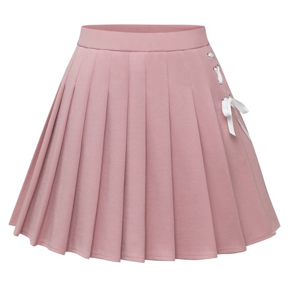 Dressystar Womens Pleated Skirts Female a-Line Summer Basic Mini Dress School Girls Uniform