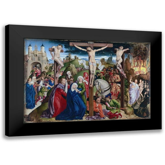 Dreux Bude Master 14x11 Black Modern Framed Museum Art Print Titled - The Crucifixion