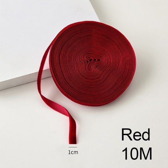 Xmas Rippon Drevon Christmas Velvet Bow Fabric Bell Ribbon with Wire Edge for Tying ...