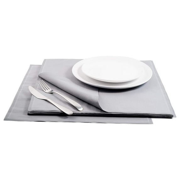 Drevy 100% Cotton Premium Dinner Napkins, Dinner Napkin, Disposable Napkin, Everyday, Events, Receptions, Party Napkin, Catering, Weddings, Cotton Napkins, Bulk, 25, Grey