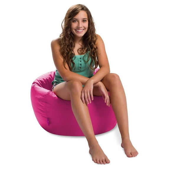 Drevy 100in Round Classic Kids Childrens Bean Bag, Big Chair for Boys and Girls, Large,
